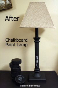 Chalkboard Paint Lamp AFTER