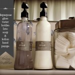 Repurposed Italian Glass Water Bottles